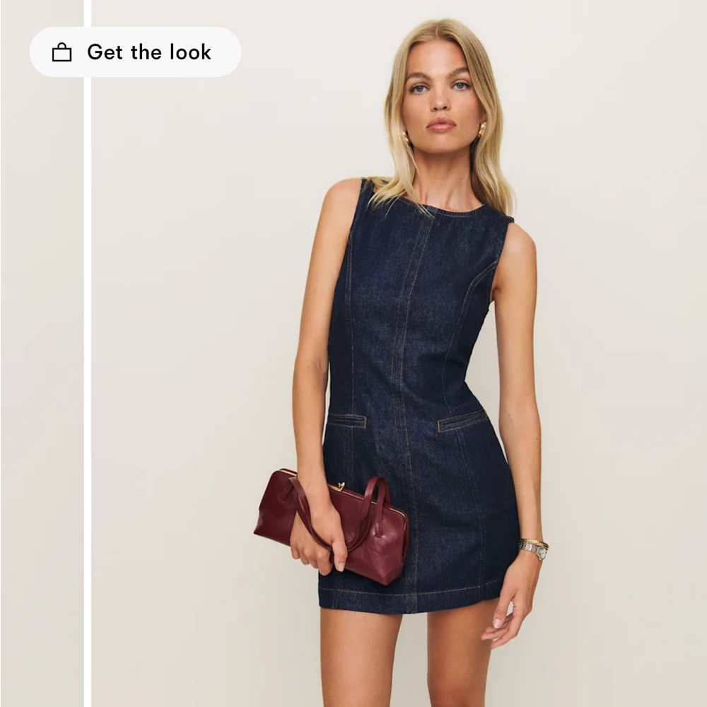 Reformation Citron Mini Denim Dress